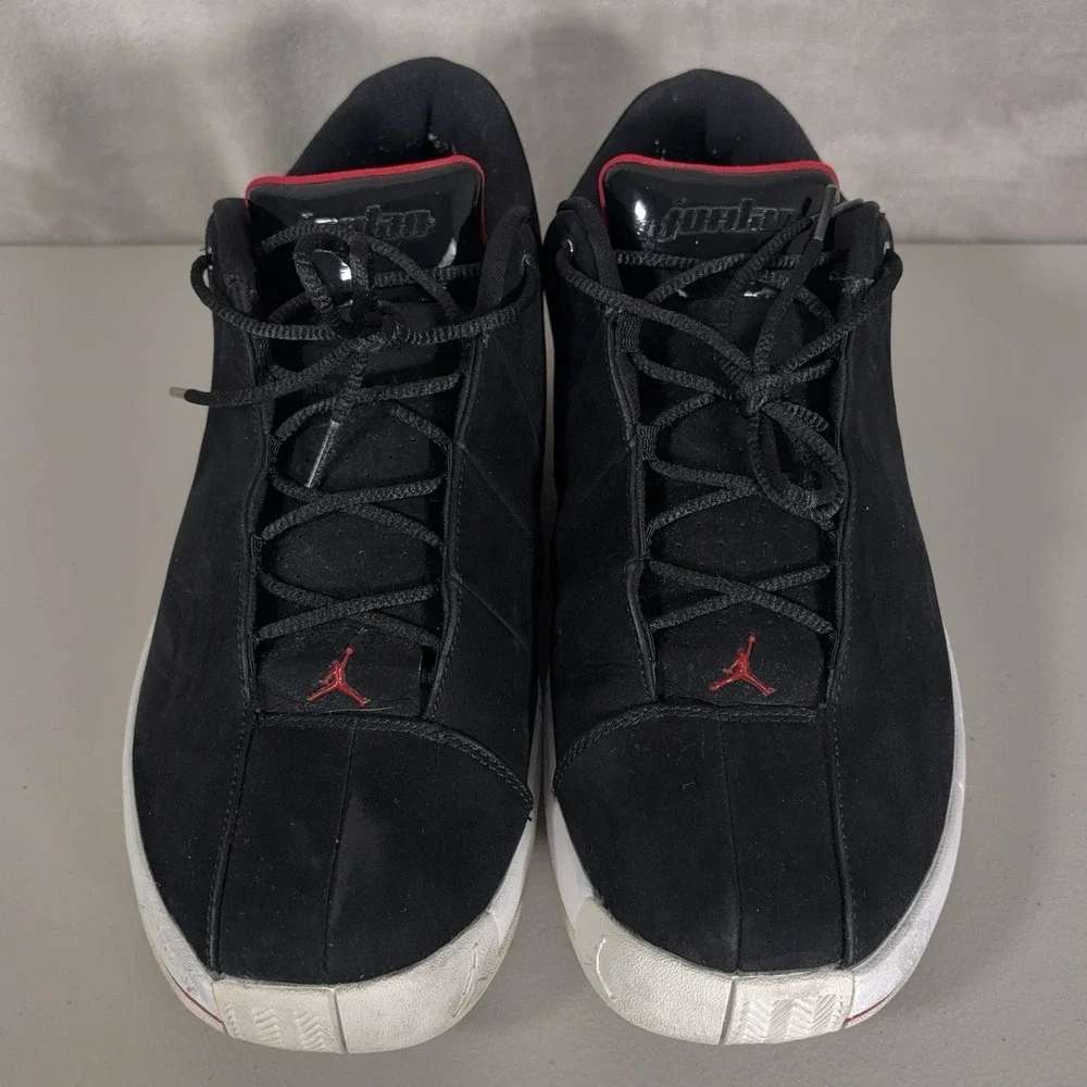 Jordan TE 2 Low Sneakers Mens 13 Black Red White A01696-001 Basketball Shoes